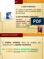 Slide - Sintaxe Da Oraaafo - Peraodo Simples