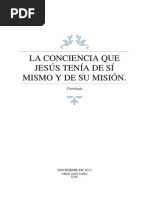 La Conciencia Que Jesús Tenía de Sí Mismo y de Su Misión