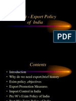 Import - Export Policy of India