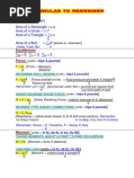 Formulas To Remember