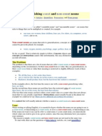 Count and Non-Count Nouns, Quantifiers