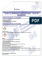 Acido Clorhidrico Concentrado - MSDS PDF