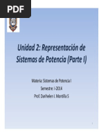 Unidad II. Representación de Sistemas de Potencia - Parte I