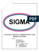 Sigma: Analog & Digital Fiber Optic Link Model Fot100N