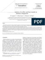 Numerical Simulation of Air Flow and Heat Transfer in