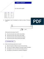 IGCSE Physics Mass Weight