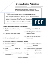 Worksheetworks Demonstrative Adjectives 1