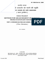 Method For Measurement of Emission From Stationary Sources: Indian Standard