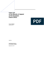 Case Law of The Boards of Appeal of The EPO