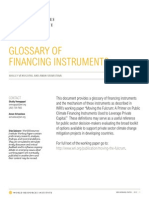 Glossary of Financing Instruments