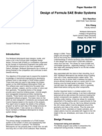 Design of Formula SAE Brake Systems