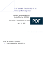 Identification of Possible Functionality of An Unknown Protein Sequence