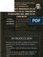 Adiciones Minerales en El Cemento y Concreto-Evaluación de Aire en El Concreto