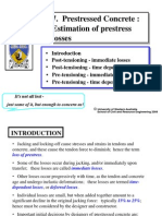 Prestressed Concrete - 7 Estimation of Prestress Losses