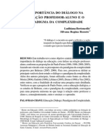 A Importância Do Diálogo Na Relação Professor Aluno e o Paradigma Da Complexidade