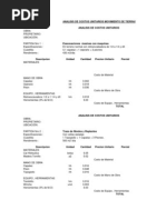 Analisis de Costos Unitarios