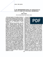 The Effects of On Intellectual Functioning in Cases of Infantile Hemiplegia