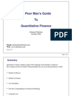 A Poor Man's Guide To Q Finance