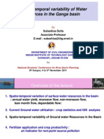 Spatio-Temporal Variability of Water Resources in The Ganga Basin