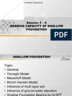 Session 5 - 6 Bearing Capacity of Shallow Foundation: Course: S0484/Foundation Engineering Year: 2007: 1/0