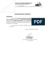 Certificado de Trabajo