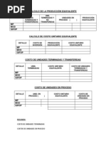 Calculo de La Producción Equivalente