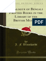 Bengali Printed Books in The Library of The British Museum