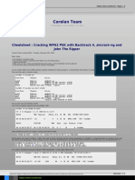 Cheatsheet Cracking WPA2 PSK With Backtrack 4, Aircrack-Ng and John The Ripper