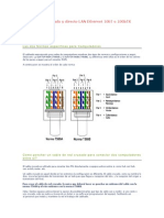 Cable de Red Cruzado y Directo LAN Ethernet 10bT o 100bTX