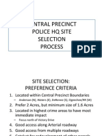 Precinct Site Selection Report