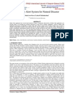 Real Time Alert System For Natural Disaster: IPASJ International Journal of Computer Science (IIJCS)