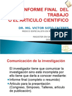 TS12 - El Informe Final de Investigación o El Artículo Científico