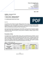 Cerro Corona Testwork Report May09.2