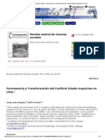 Revista Austral de Ciencias Sociales - Permanencia y Transformación Del Conflicto Estado-Mapuches en Chile PDF