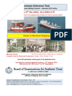 Common Entrance Test: Board of Examinations For Seafarers Trust