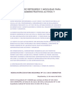 Asignación de Refrigerio y Movilidad para Docentes y Administrativos Activos y Cesantes