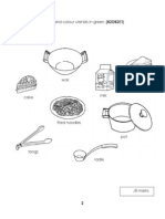 A. Colour Foods in Red and Colour Utensils in Green. (B2DB2E1)