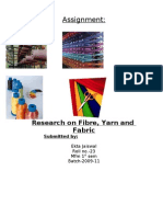 Assignment:: Research On Fibre, Yarn and Fabric