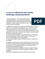 Diferencia Entre Bomba Centrifuga y Bomba Periferica