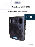 Caixas Acústicas CSR 4000 - Manual de Instruções