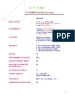 Curriculum Vitae DR Thamotharan