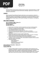 Principal Electrical Hardware Engineer in Los Angeles CA Resume Robel Borja