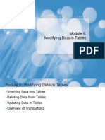 Modifying Data in Tables