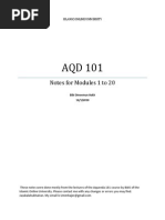 AQD 101 Module 1 To 20