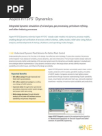 Aspen HYSYS Dynamics Datasheet