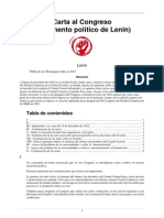 Carta Al Congreso (Testamento Político de Lenin) - Lenin