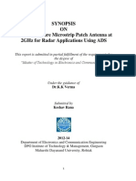 Synopsis On Design of Square Microstrip Patch Antenna at 2Ghz For Radar Applications Using Ads