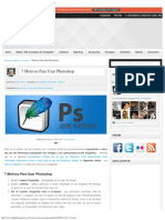 7 Motivos para Usar Photoshop - Blog Del Fotógrafo PDF