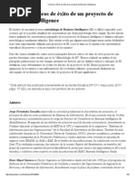 Factores Críticos de Éxito de Un Proyecto de Business Intelligence