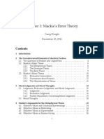 Chapter 1: Mackie's Error Theory: Casey Knight December 15, 2011